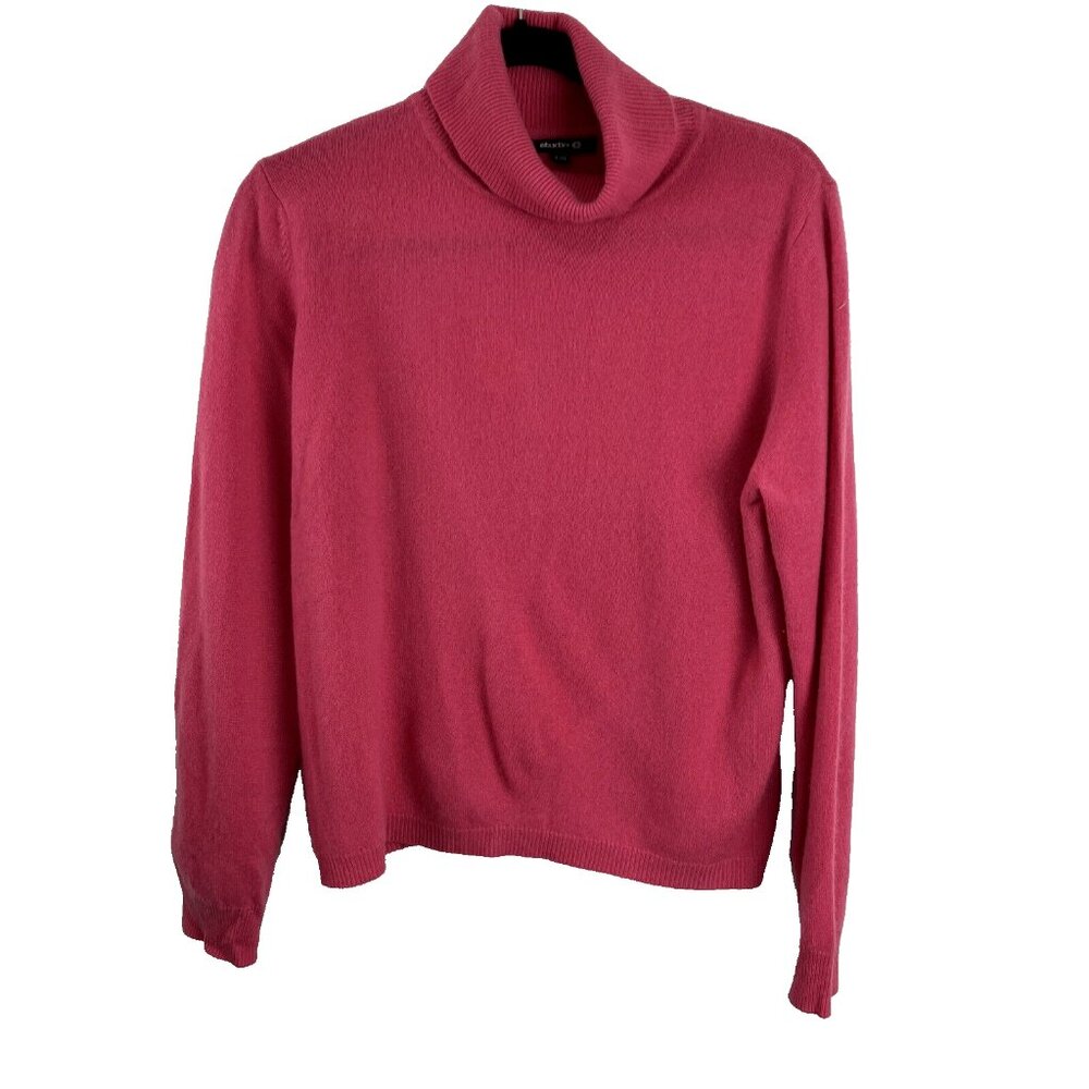 Studio E Cashmere Pink Turtleneck Sweater Women's Size L